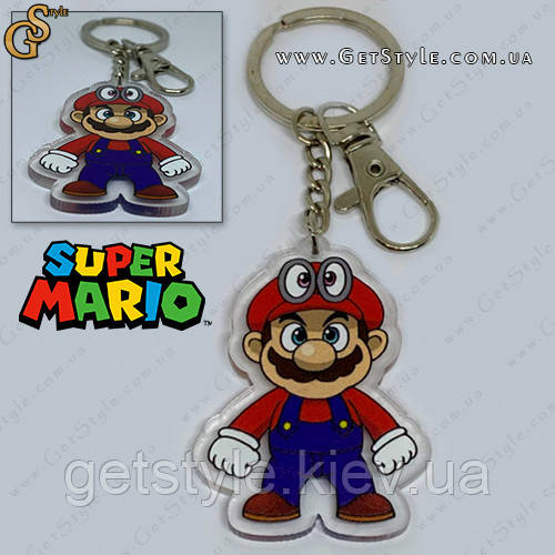 Брелок акриловий Маріо Super Mario у подарунковому пакованні, фото 1
