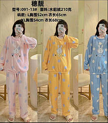 Комплект жіночий, рвана махра (кофта довгий рукав+штани)