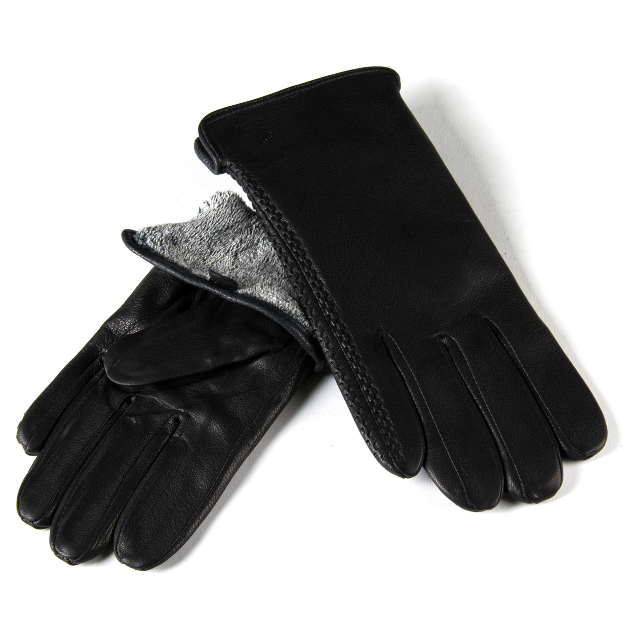 PODIUM Рукавичка Жіноча шкіра Holms 16-8 black махра