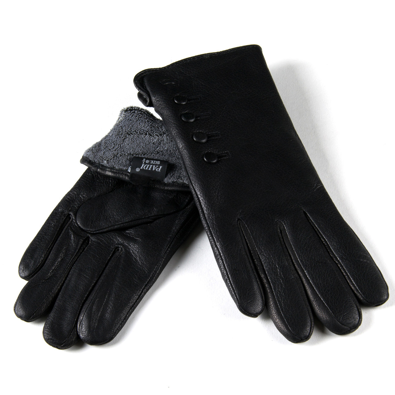 PODIUM Перчатка жіноча шкіра-олень Paidi 208-5 black маха