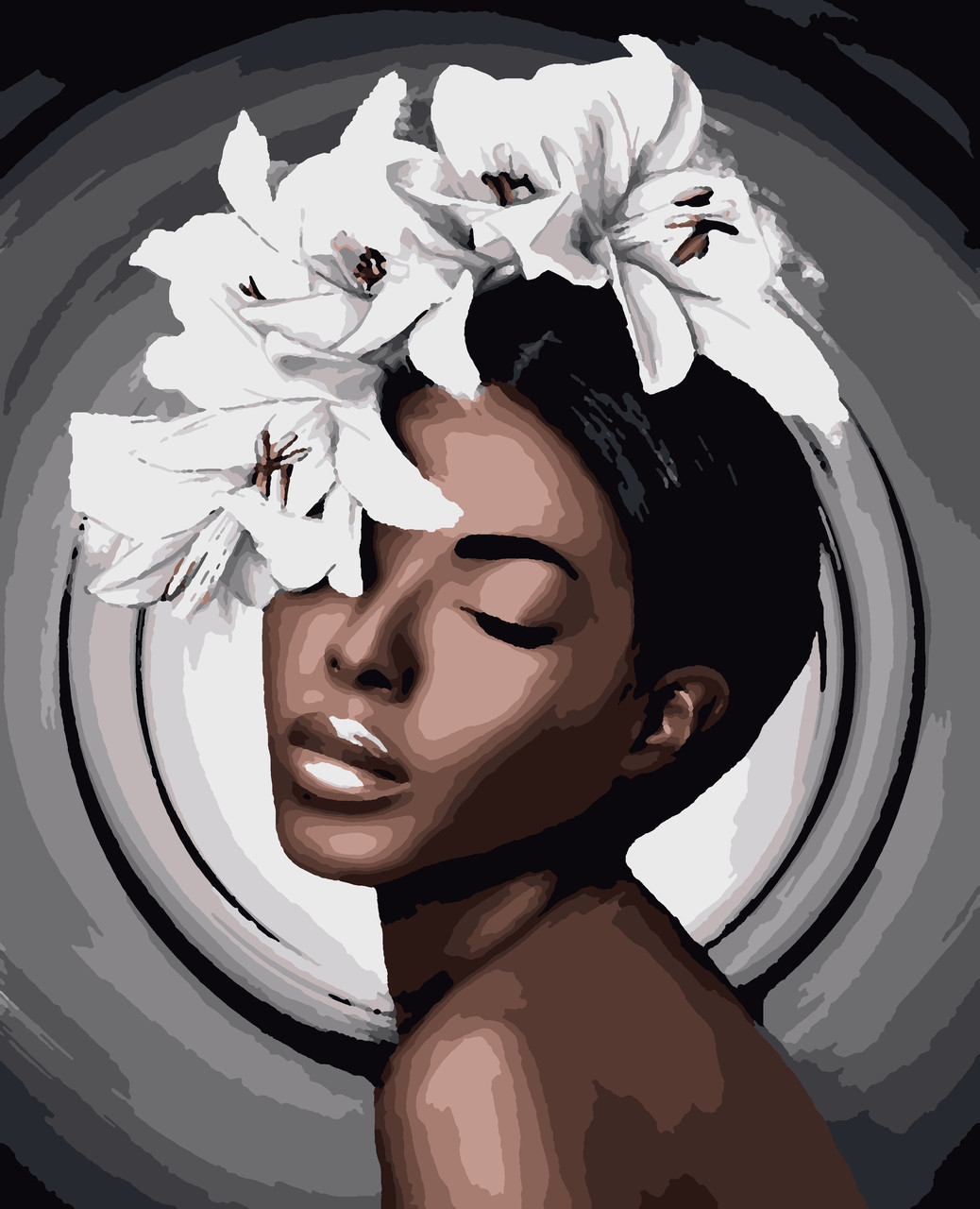 Картина за номерами "Ніжні лілії" 50*60 см