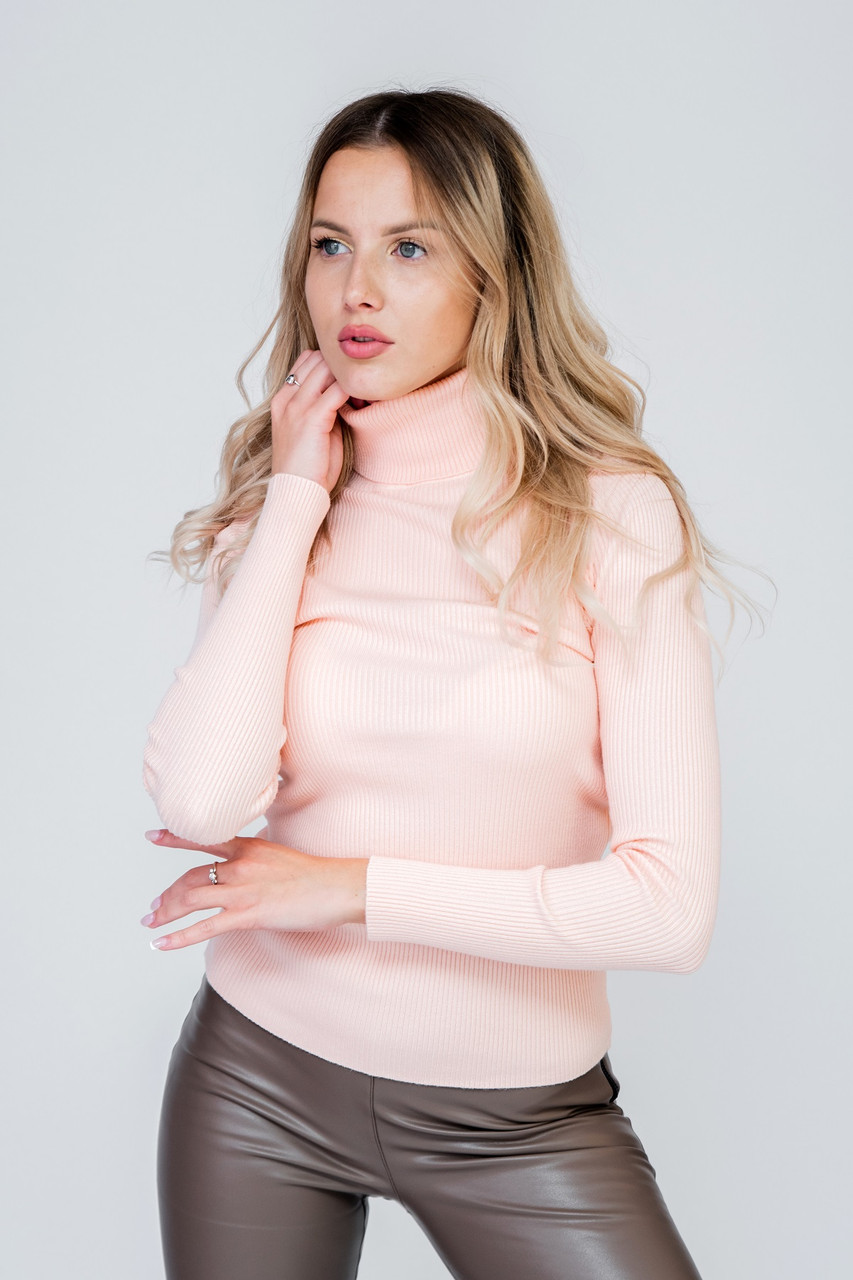 Жіночий гольф водолазка рожевий 10168 (2000000085142), фото 1