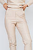 Жіночі штани з екошкіри у світло-бежевому кольорі 080922 (2000000085500), фото 3