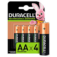 Акумулятор Duracell Rechargeable АА (HR6) 2500 mAh 1.2V NiMh 4 шт./пач.