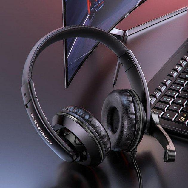 Навушники накладні з мікрофоном Borofone BO102 PC Amusement гарнітура ігрова провідна