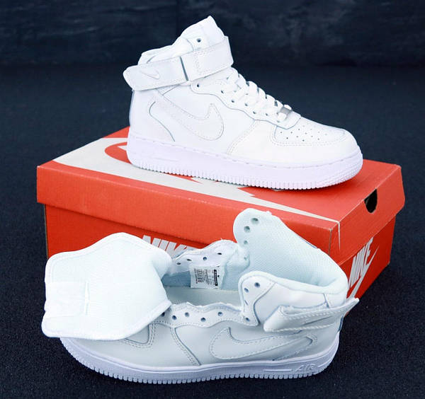Nike air force 1 mid cheap all white
