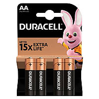 Щелочная батарейка Duracell AA (LR06) MN1500 1,5V 4шт/уп