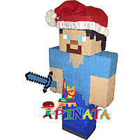 Пиньята Майнкрафт Стив Новогодний, Minecraft. С наполнением