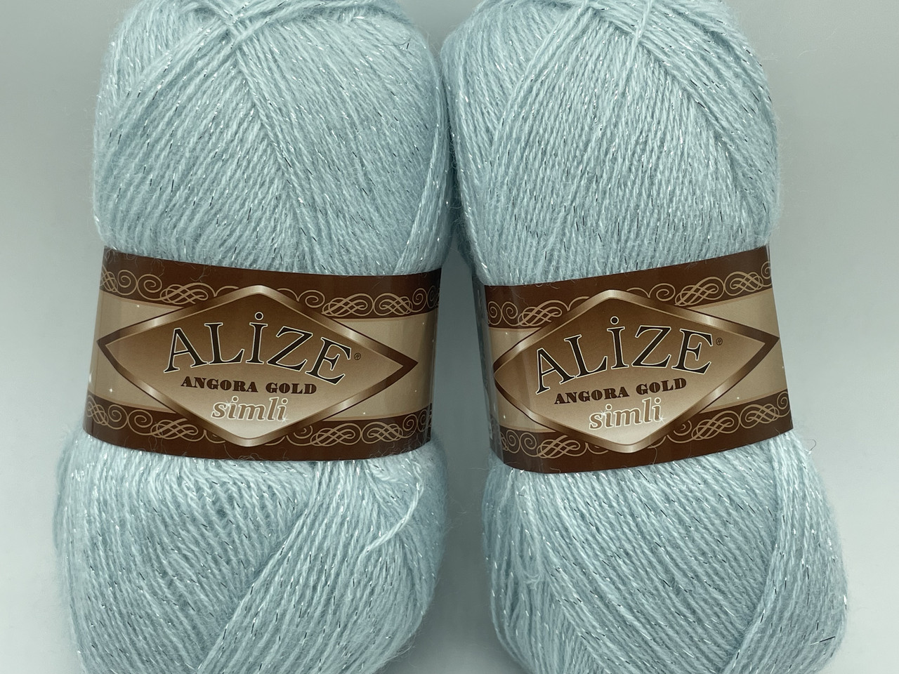 Пряжа Angora gold simli-514 ніжно-блакитний
