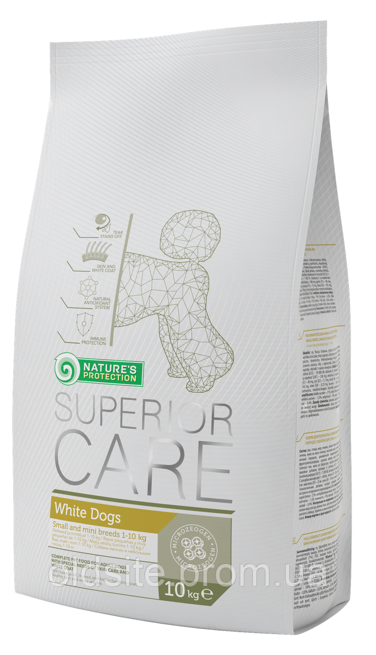 Корм Nature's Protection Superior Care White Dogs Adult Small and Mini Breeds сухий для дорослих собак малих порід з білосніжною