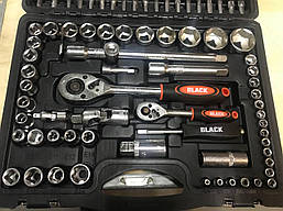 Набір ключів BLACK 108 шт (протиударний кейс + металеві клямки), фото 2