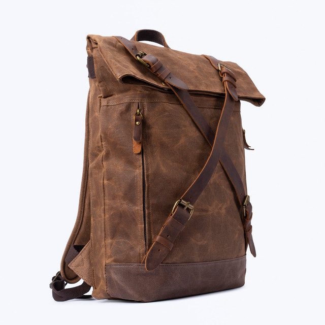 Фото рюкзак чоловічий MCN міський коричневий арт.00348