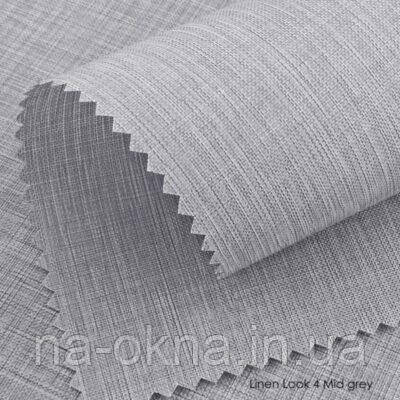Ролета Besta Лінен Лук, відкрита 40 х 205 см, Сірий (4 mid grey)