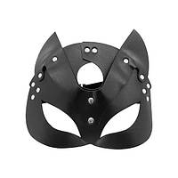 Маска Жінка-кішка Чорна кнопки маска на хелловін шкіряна маска