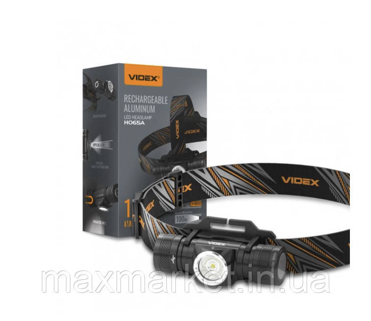 Ліхтар налобний VIDEX VLF-H065A 1200Lm 5000K, фото 1