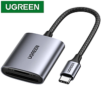 Card Reader USB-C to SD/TF 2-in-1 Ugreen 80888 (CM401) Aluminium Case NEW