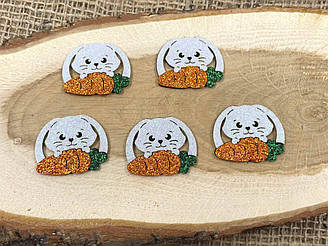 Патч з гліттером - 23 Зайчик