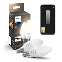 Світлодіодна лампа Philips LED Hue E14 5.5W(40W) 2700K Bluetooth Dim набор 2 шт (929002039904)