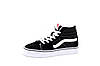 Зимові чоловічі та жіночі кеди Vans Sk8-Hi Mid Black White Ванс СК-8 Хай Мід чорно-білі з хутром, фото 3