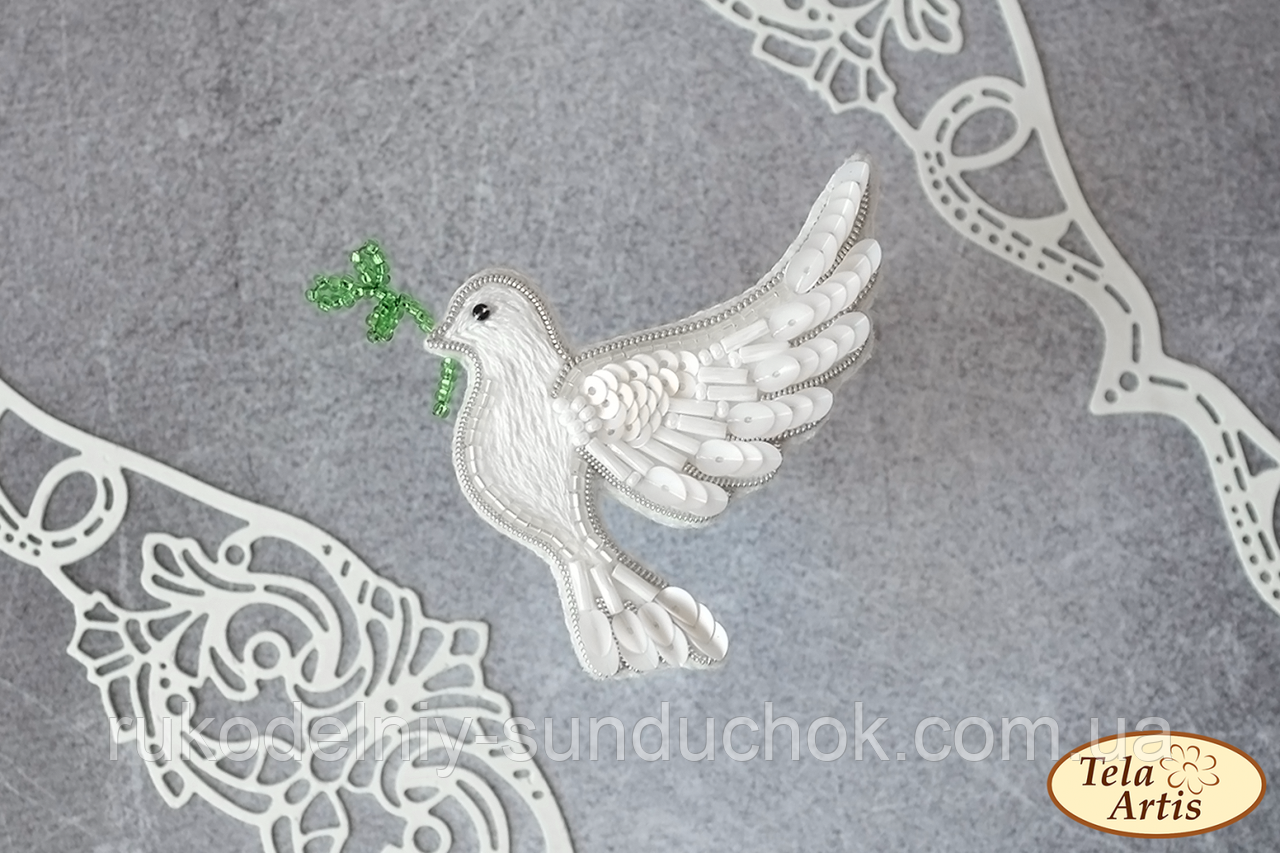 Набор для изготовления броши Тэла Артис Голуб миру Б-035, фото 1