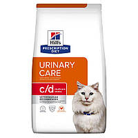 Hill's PD Feline C/D Urinary Stress диета для уменьшения оксалатных уролитов, и для снятия стресса 1,5 кг