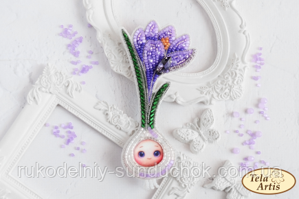 Набор для изготовления броши Тэла Артис Малюк Крокус (фіолетовий), фото 1