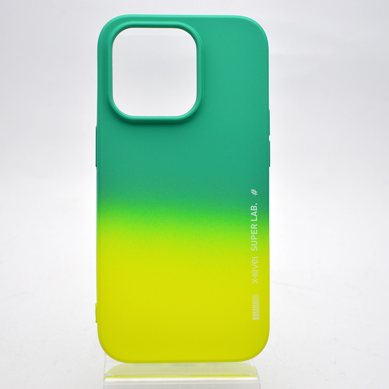 Чехол накладка Silicon Case X-Level Full Cover для iPhone 14 Pro Салатовый, фото 2