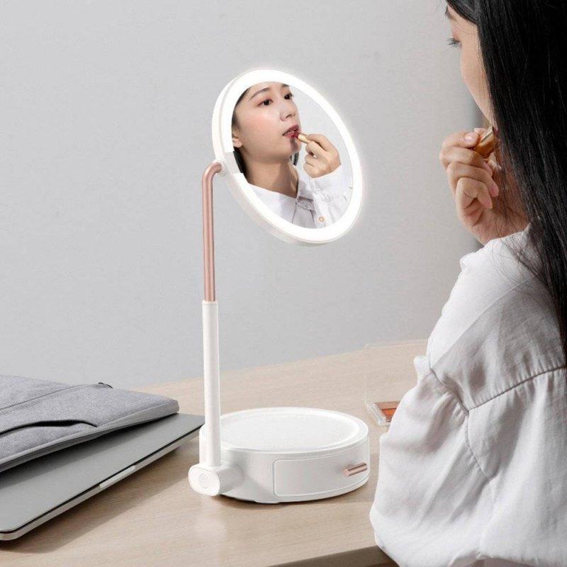 Лампа-Дзеркало Для Макіяжу портативна на акумуляторі Baseus Smart Makeup 5W DGZM, фото 1