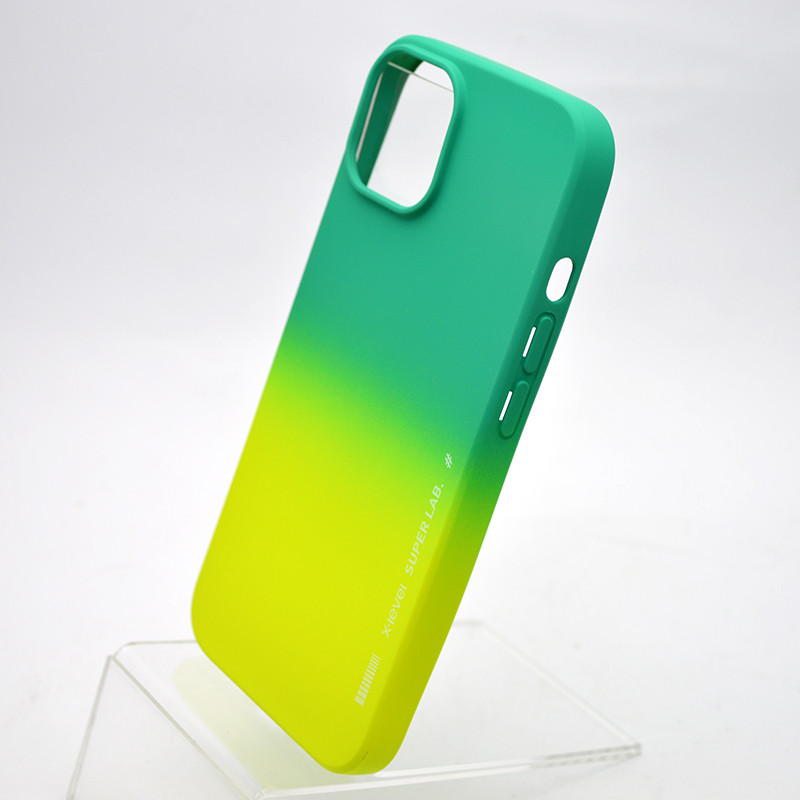 Чехол накладка Silicon Case X-Level Full Cover для iPhone 14 Салатовый, фото 4