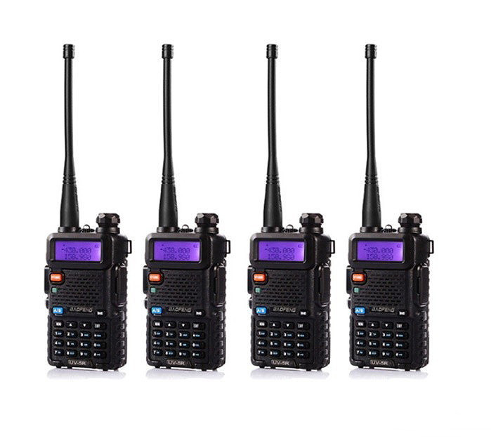 Комплект 4 шт Рація портативна Baofeng UV-5R VHF/UHF 5 Вт Black