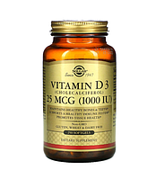 Витамин Д3, Vitamin D3, Solgar, 1000 МЕ, 250 капсул (SOL-03341)