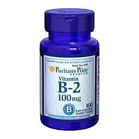 Витамин В-2, Vitamin B-2 (Riboflavin), Puritan's Pride, 100 мг, 100 таблеток (PTP-10640)