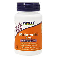 Мелатонін, Now Foods,5 мг 60 вег.капсул (NOW-03555)