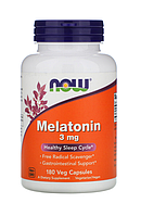 Мелатонин, Melatonin, Now Foods, 3 мг, 180 капсул (NOW-03257)