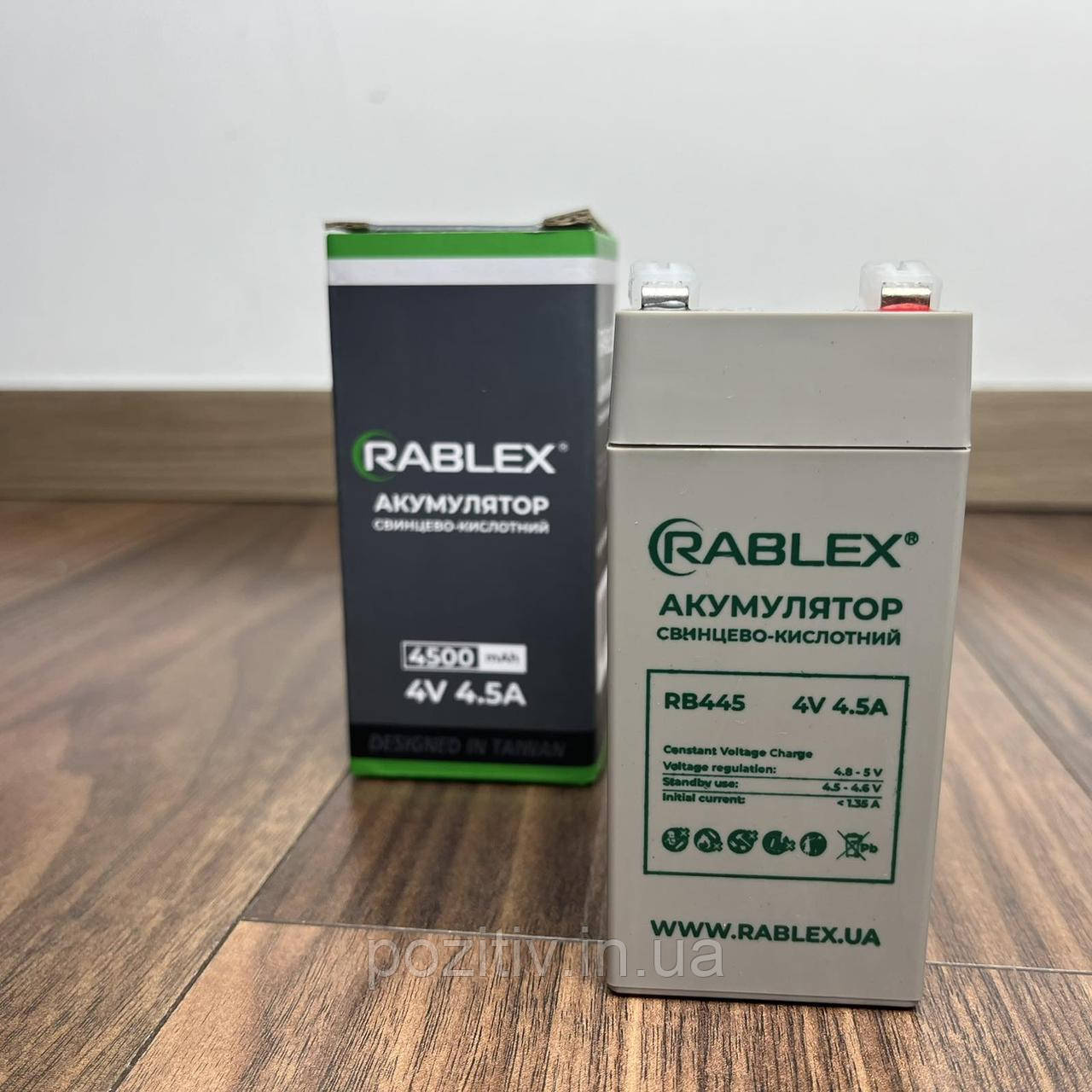 Акумулятор rablex 4V 4,5 А 4500 mah