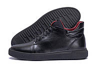 Мужские зимние кроссовки ZG Black, кожаные стильные мужские кроссовки с мехом, молодежные зимние кроссовки