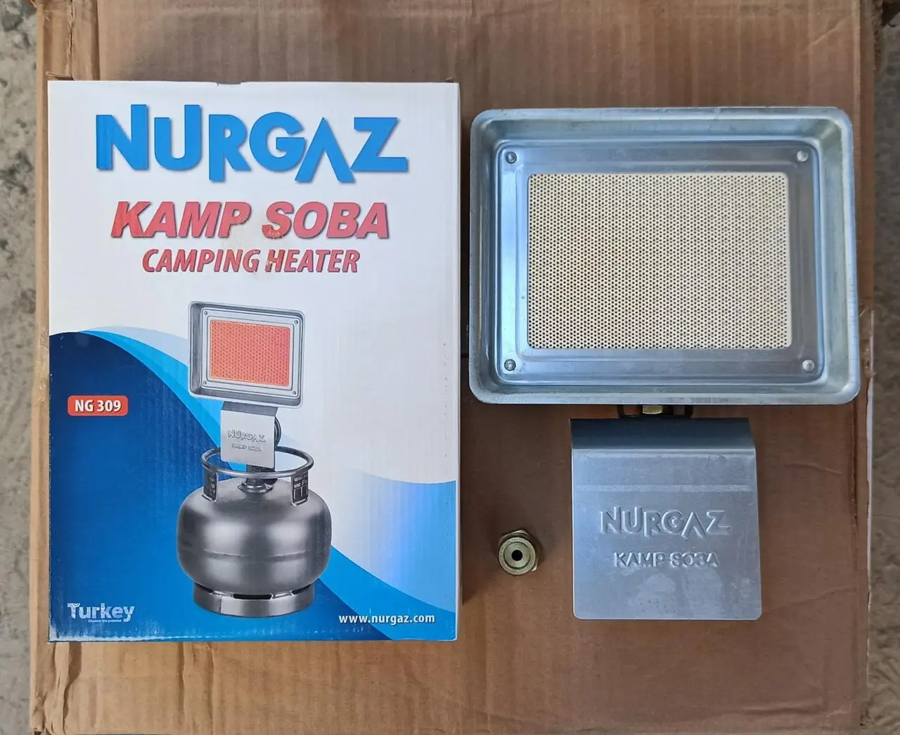 Нагрівач інфрачервоний — газовий пальник Nurgaz 1.5 кВт із редуктором