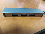 4 В 1 USB-концентратор type-c 4-портовий USB3.0/2.0-концентратор, фото 5