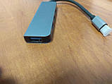 4 В 1 USB-концентратор type-c 4-портовий USB3.0/2.0-концентратор, фото 6