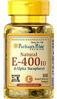 Витамин Е-400, Vitamin E, Puritan's Pride, 400 МЕ, 100 гелевых капсул (PTP-11770)
