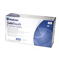 Латексные перчатки с пудрой Medicom E-Series, размер L, 100 шт, Белые