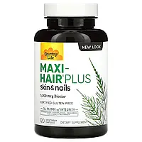 Витамины для волос, Maxi Hair Plus, Country Life, 120 капсул (CLF-05045)