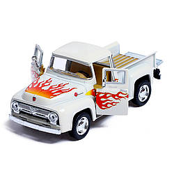 Машинка металева Pickup FORD F-100 (1956) Kinsmart KT5385FW інерційна 1:38 Білий, World-of-Toys