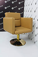 Кресло парикмахерское VM887 на гидравлике диск золото (Velmi TM)