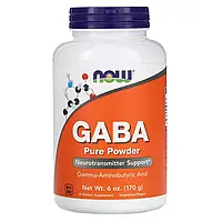 Гамма-аминомасляная кислота, GABA 500 мг, Now Foods, порошок 170 г (NOW-00215)