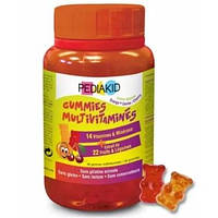 Мультивитамины для детей, (Multivitamin), Pediakid, 60 жевательных конфет (PED-02283)