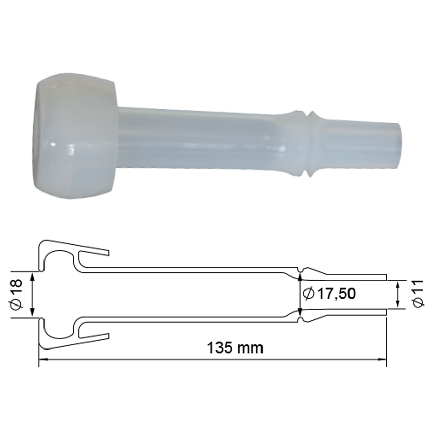 Соскова гума силікон 13-S для овець (Туреччина), фото 1