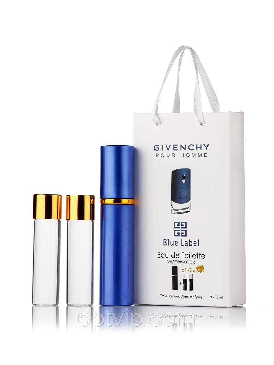 Givenchy pour Homme Blue Label 3х15ml мини в подарочной упаковке - фото 1 - id-p1682572345