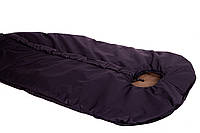 Тактический спальный мешок -25°C 220 см LM зимний с теплым флисом широкий Черный