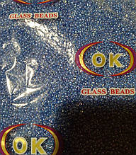 Бісер китайський № 12 (12/0) світло синій бензин упаковка 450 г для вишивки рукоділля декору